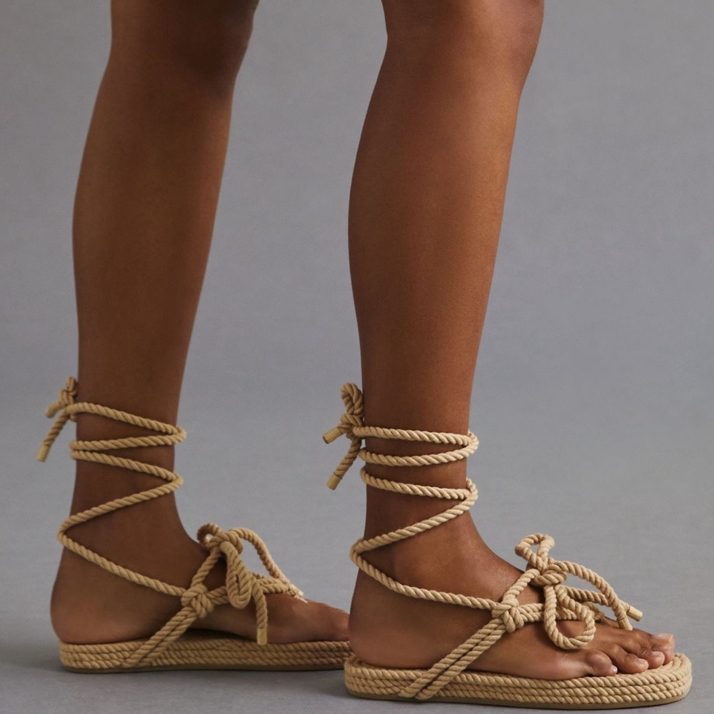Loeffler Randal Women's Tan Rope Sandals size 7